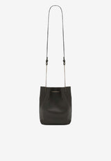 Saint Laurent Cassandre Leather Bucket Bag Moss 8010701EL0W/R_YSL-3212