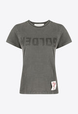 Golden Goose DB Distressed Logo Slim T-shirt   Gray GWP01221P000671_60318