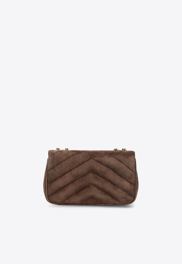 Saint Laurent Small Loulou Quilted Suede Shoulder Bag Brown 801437AAEY6/R_YSL-2358