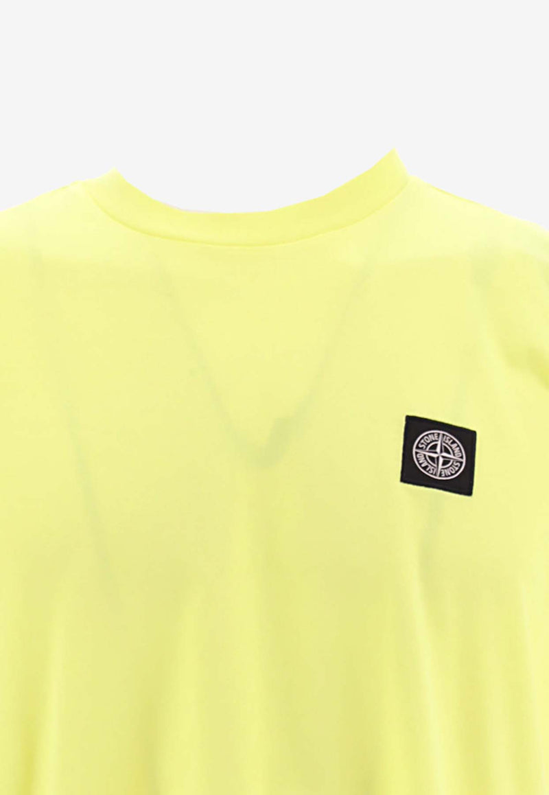 Stone Island Logo Patch Crewneck T-shirt Yellow 801524113_000_V0F30