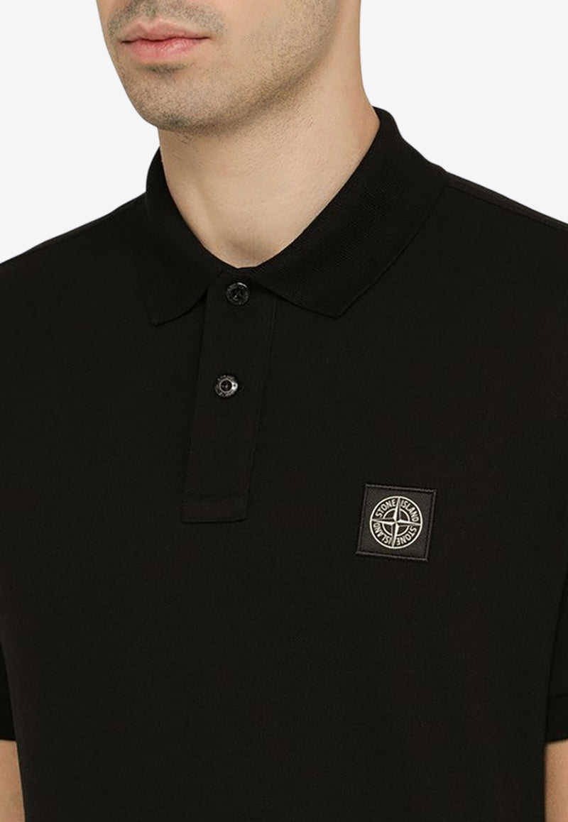 Stone Island Logo Patch Polo T-shirt Black 80152SC17/O_STONE-A0029