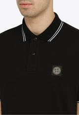 Stone Island Logo Patch Polo T-shirt Black 80152SC18/O_STONE-A0029