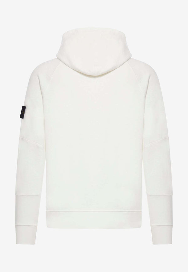 Stone Island Logo-Patched Hooded Sweatshirt White 801565860_000_V0001