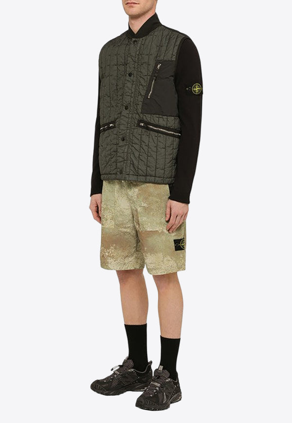 Stone Island Logo Patch Quilted Waistcoat Green 8015G0231/O_STONE-V0059