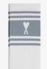 AMI PARIS Ami De Coeur Ribbed Socks White USC012AW0015_4012