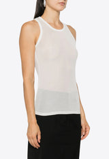 Maison Margiela Silk Fine-Ribbed Tank Top Off-white S51NL0044M20041_102