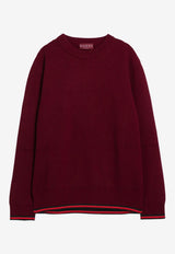 Gucci Wool and Cashmere Knitted Sweater Burgundy 801692XKD96/P_GUC-6232