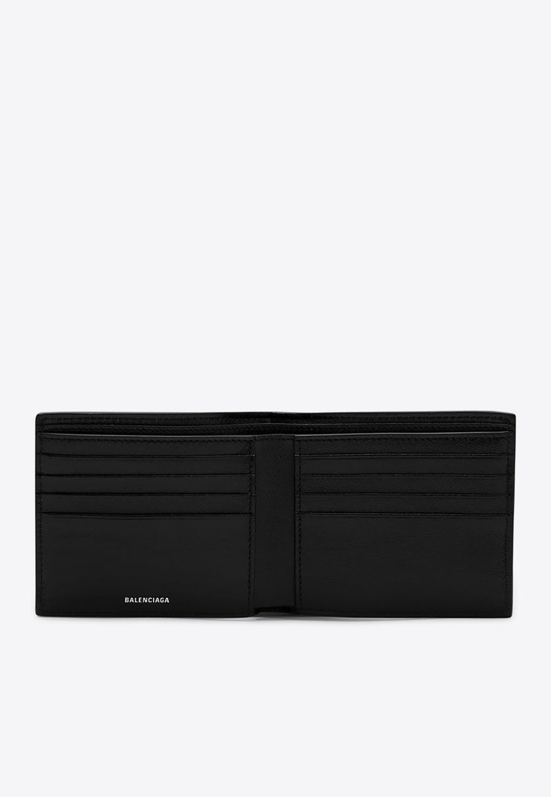 Balenciaga Superbusy Bi-Fold Wallet in Nappa Leather Black 8018372AA9Z/P_BALEN-1000