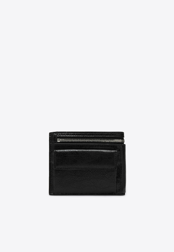 Balenciaga Superbusy Bi-Fold Wallet in Nappa Leather Black 8018372AA9Z/P_BALEN-1000