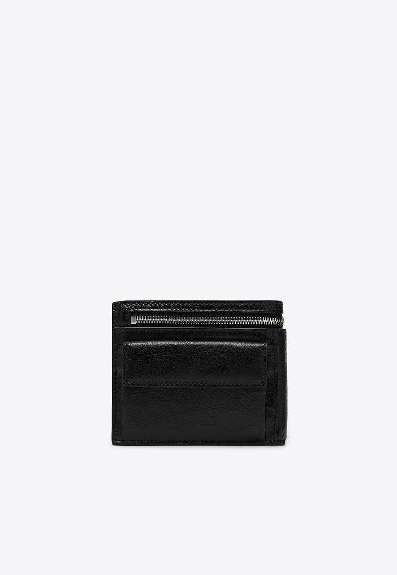 Balenciaga Superbusy Bi-Fold Wallet in Nappa Leather Black 8018372AA9Z/P_BALEN-1000