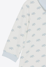 Golden Goose DB Kids Baby Boys Elephant Print Onesie Set - Set of 3 Blue GBP02064P001750_82751