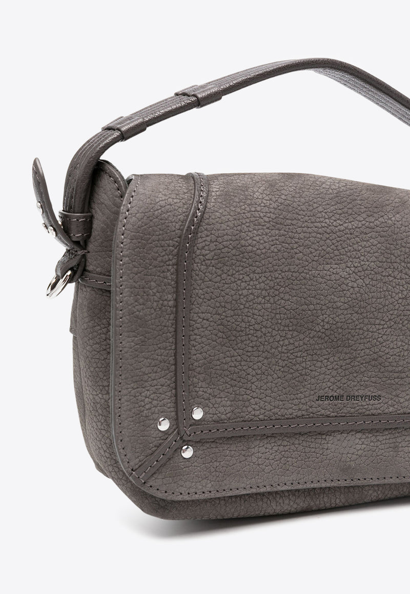 Jérôme Dreyfuss Small Pepito Suede Crossbody Bag Gray 44PEPSVE_Anthracite