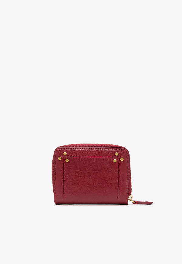 Jérôme Dreyfuss André Debossed Logo Wallet Red 44ANDCH_Ruby