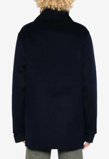 P.A.R.O.S.H Leak Corduroy-Collar Jacket  Navy D431667LEAK24_012