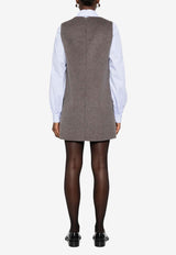 P.A.R.O.S.H Leak Mini Felted Dress  Taupe D721961LEAK24_008