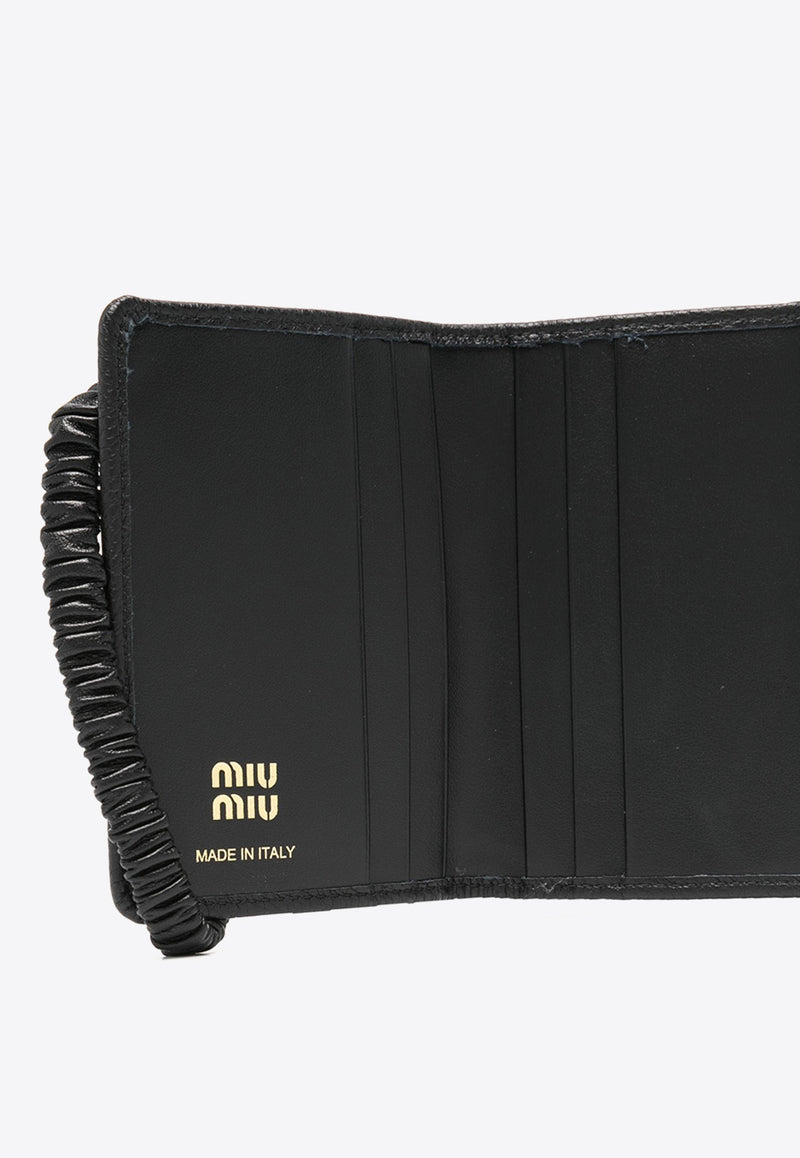 Miu Miu Logo Plaque Matelassé-Effect Wallet Black 5MC1032CSK_F0002