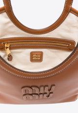 Miu Miu Ivy Calf Leather Top Handle Bag Cognac 5BA284VOON2CRW_F0046