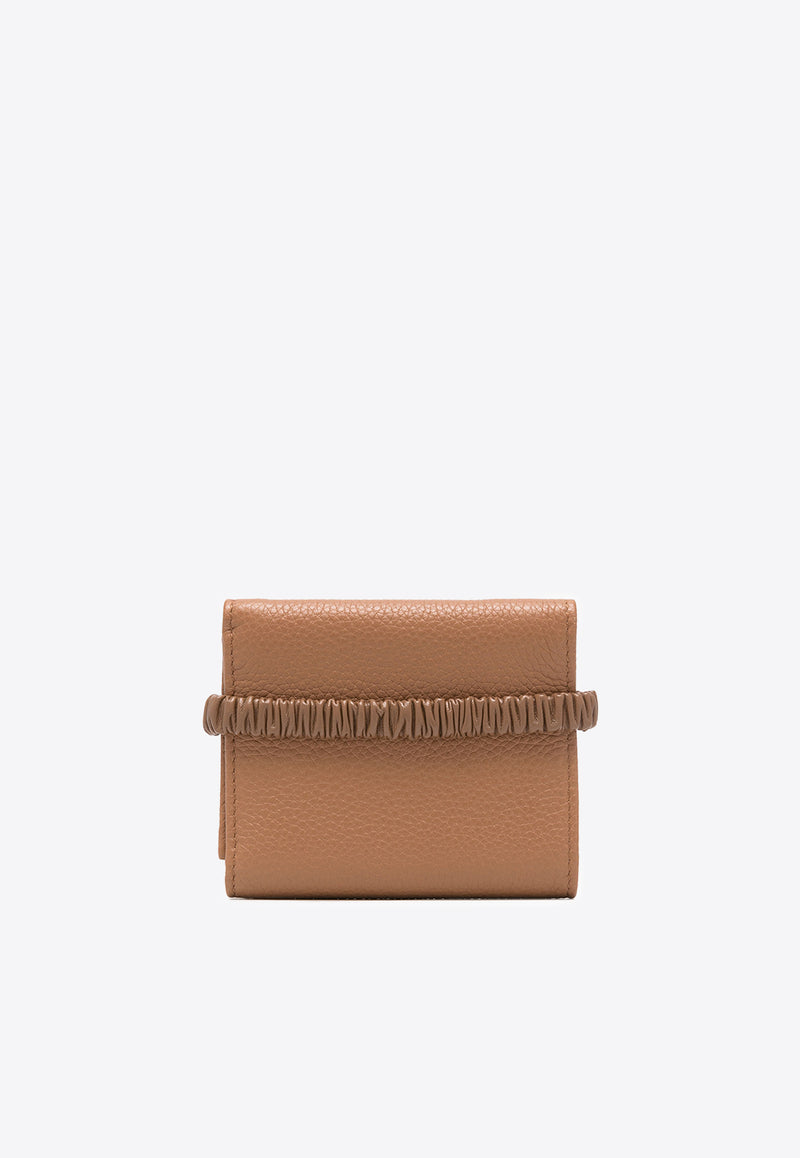 Miu Miu Small Tri-Fold Leather Wallet Caramel 5MH0512CSK_F03WA