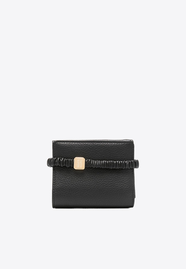 Miu Miu Small Tri-Fold Leather Wallet Black 5MH0512CSK_F0002