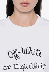 Off-White Typed Logo Crewneck Sweatshirt White OWBA055F24FLE004_0110