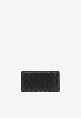 Miu Miu Matelassé Leather Long Wallet Black 5MV0272FPP_F0002