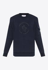 Moncler Logo Print Cargo Sweatshirt Navy J20918G0003589AHE_778