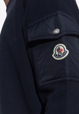 Moncler Logo Print Cargo Sweatshirt Navy J20918G0003589AHE_778