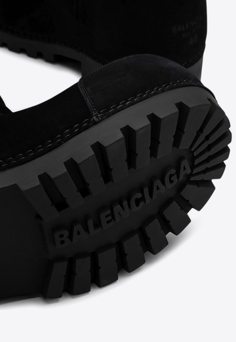 Balenciaga Alaska Mid-Calf Bulky Suede Boots Black 802174WBFC1/P_BALEN-1000