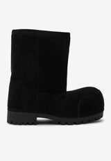 Balenciaga Alaska Mid-Calf Bulky Suede Boots Black 802204WBFC1/P_BALEN-1000