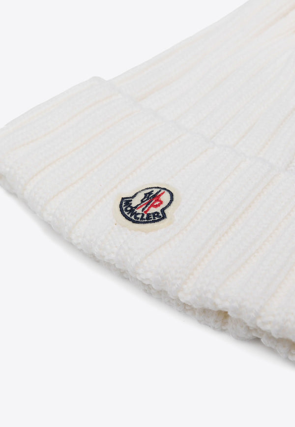 Moncler Pompom Wool Beanie White J20933B00027M1131_034