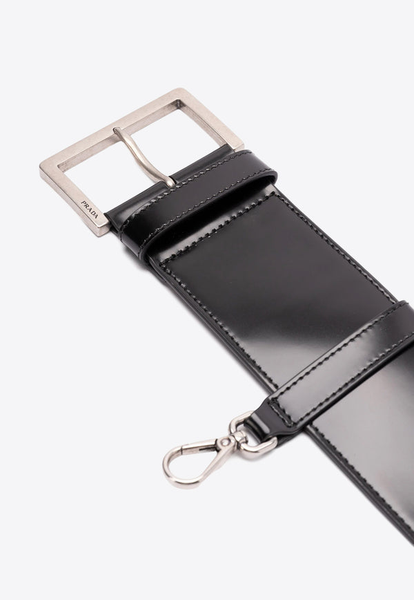 Prada Brushed Leather Wrist Strap Black 1TW008ZO6_F0002