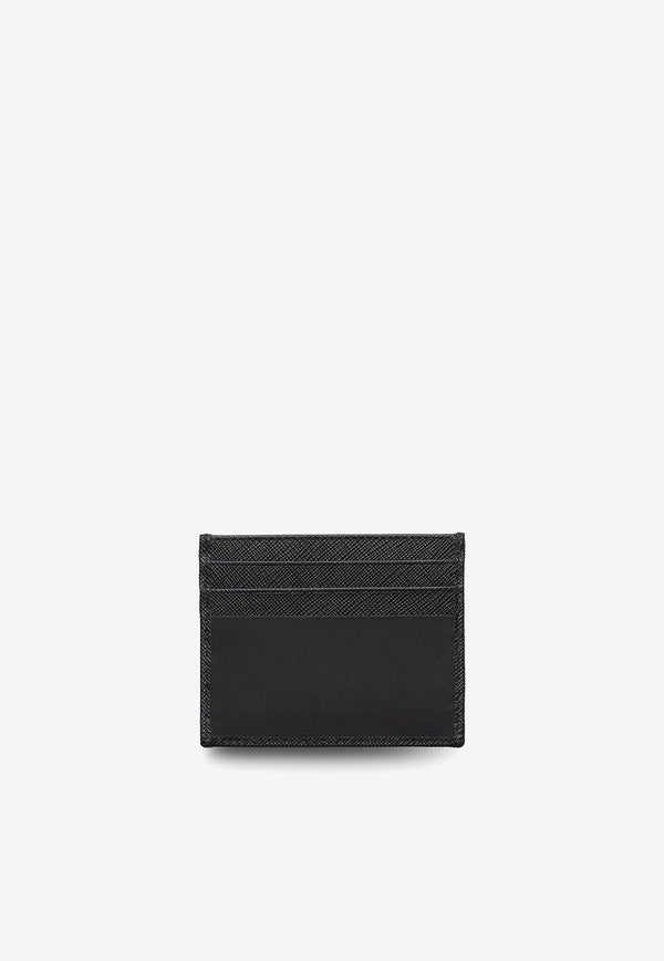 Prada Triangle Logo Leather Cardholder Black 2MC0252DMH_F0002