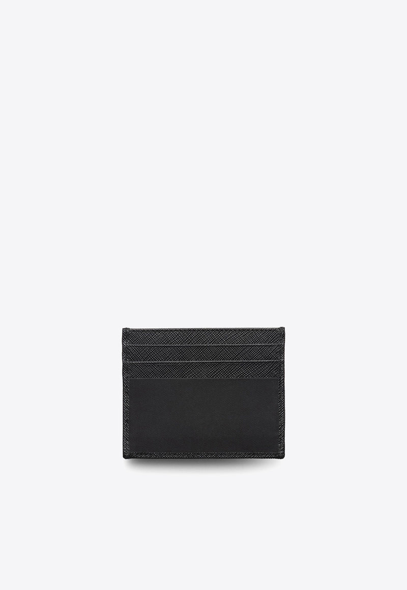 Prada Triangle Logo Leather Cardholder Black 2MC0252DMH_F0002