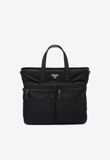 Prada Logo Enamel Tote Bag Black 2VG860VXON2DMH_F0002