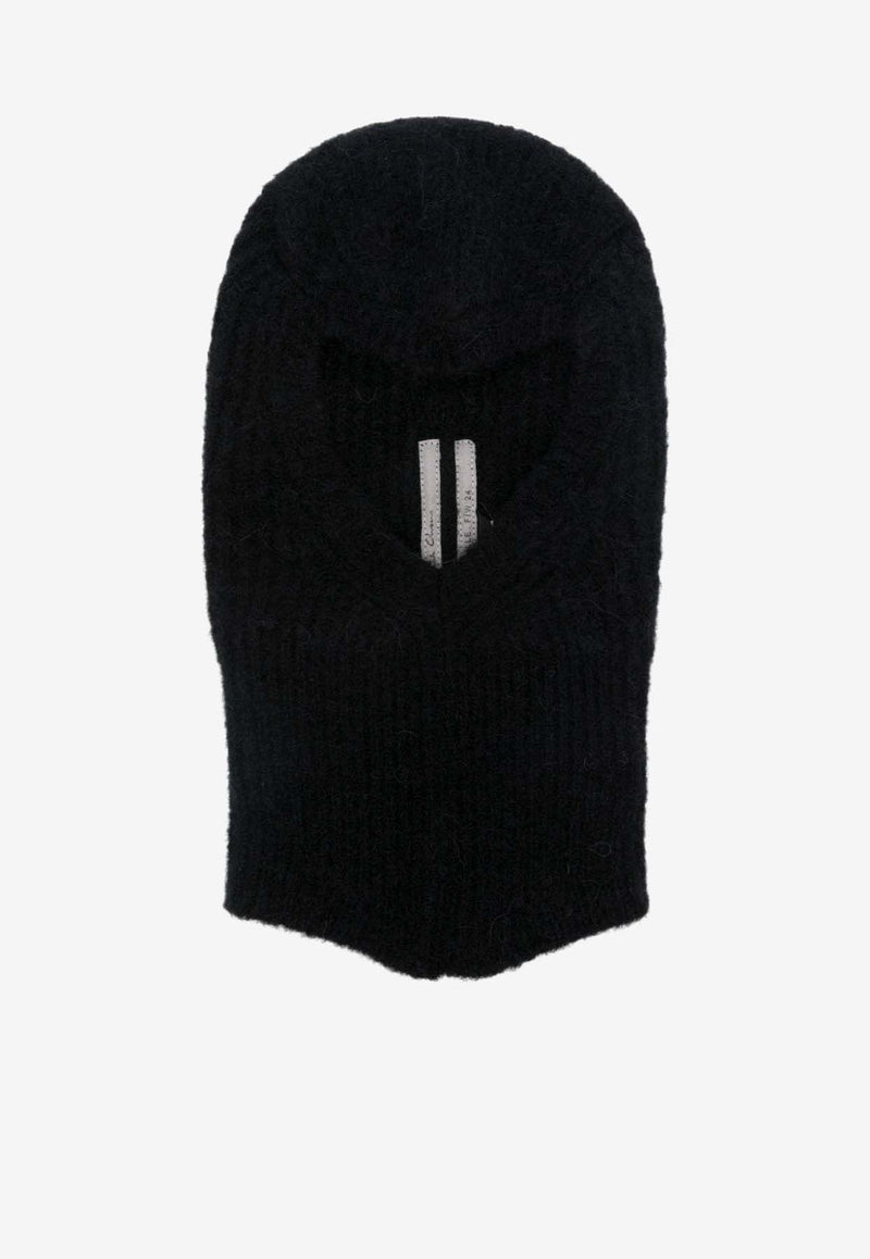 Rick Owens Runway Skull Alpaca and Wool Balaclava  Black RR02D6490KWP_09