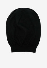 Rick Owens Cashmere Medium Knit Beanie  Black RU02D6494WS_09