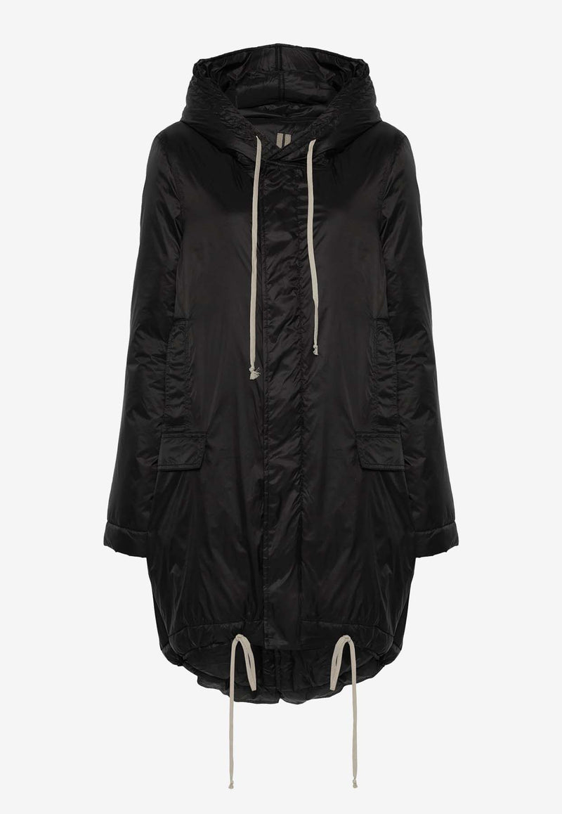 Rick Owens DRKSHDW Fishtail Hooded Parka Black DS02D2900NP_09