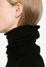 Rick Owens Roll-Neck Virgin Wool Sweater Black RP02D3614RIBM_09