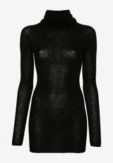 Rick Owens Roll-Neck Virgin Wool Sweater Black RP02D3614RIBM_09