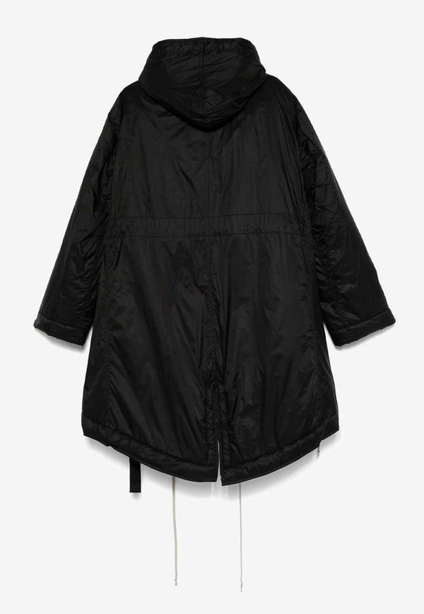 Rick Owens DRKSHDW Fishtail Hooded Parka Black DU02D2950NP_09