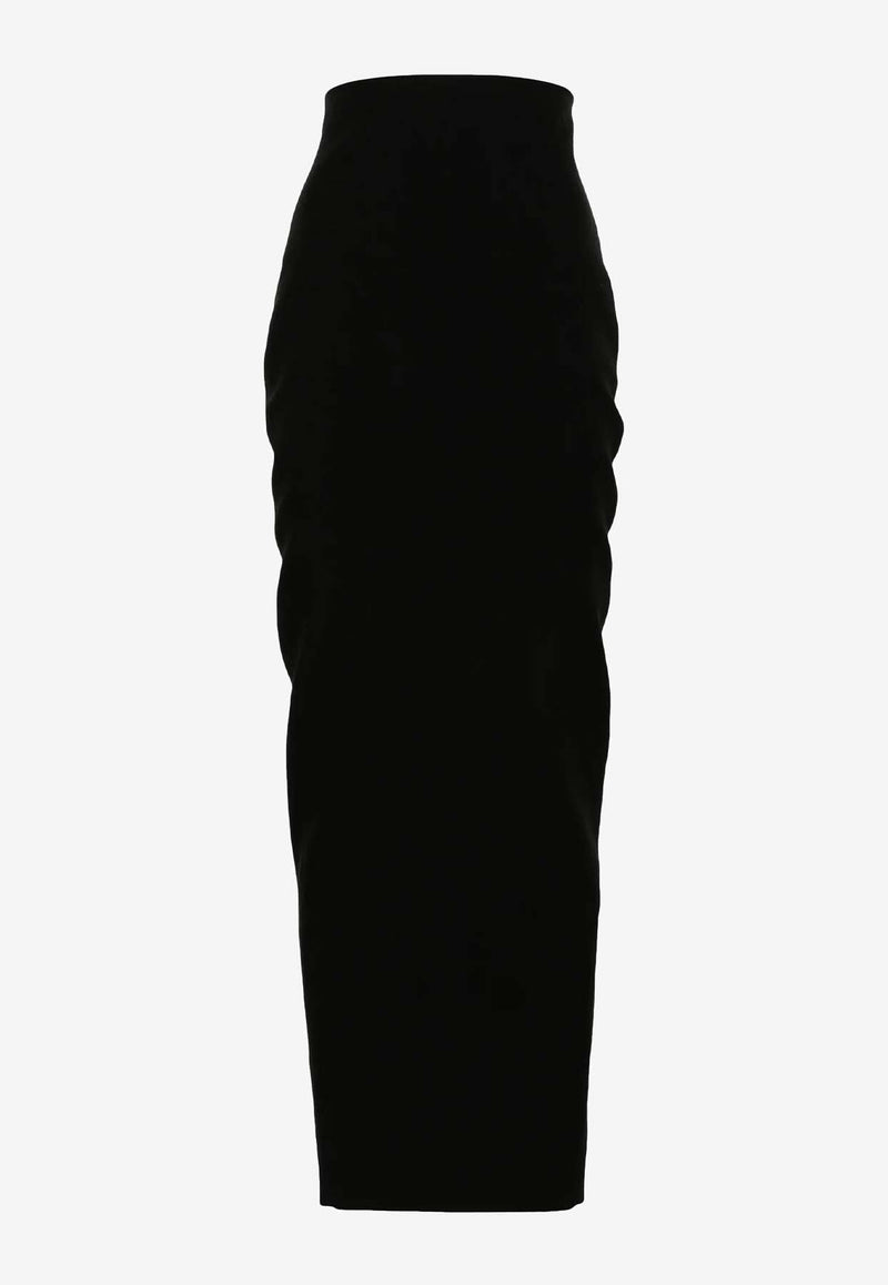 Rick Owens Dirt Pillar Maxi Skirt Black RP02D3344WGP_09