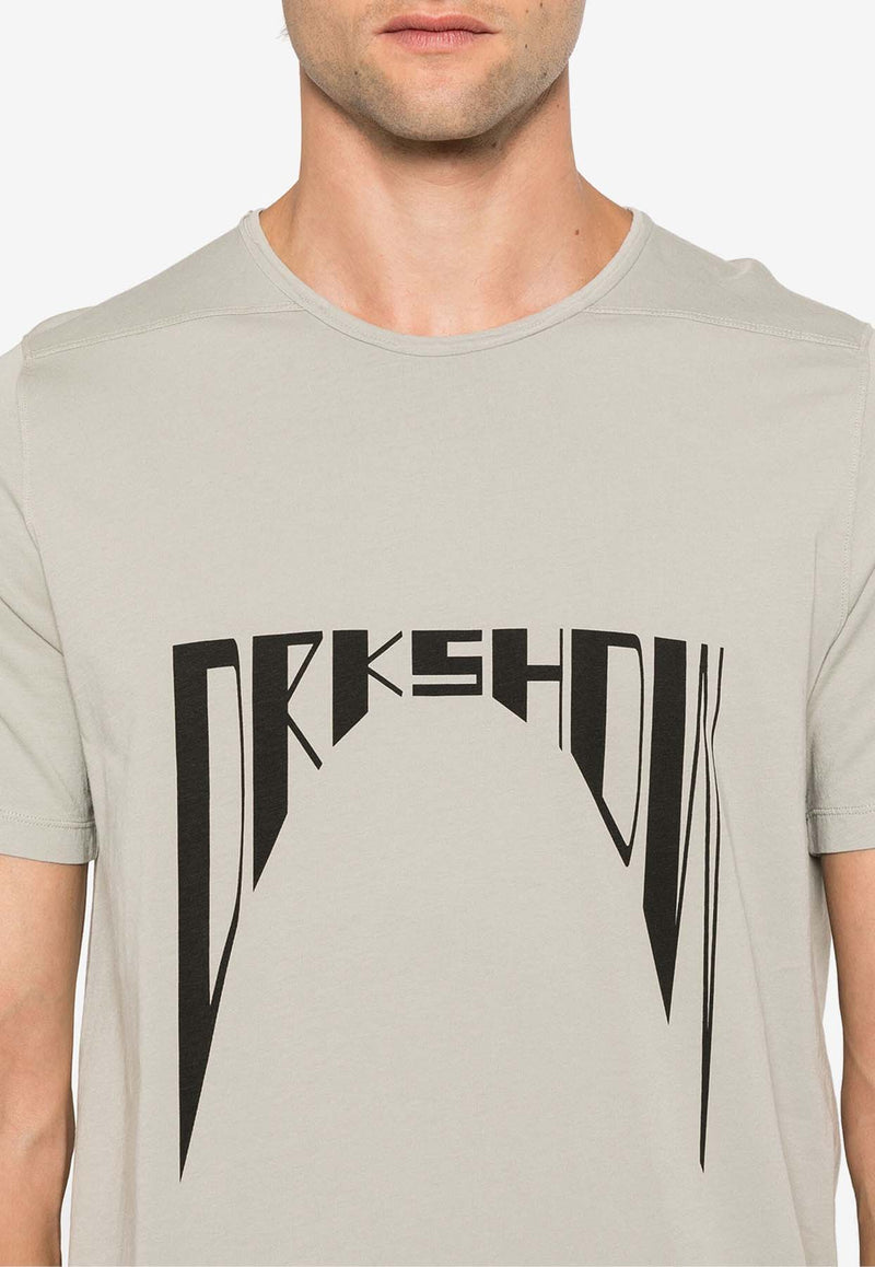 Rick Owens DRKSHDW Level Logo Crewneck T-shirt  Beige DU02D2250RNEP4_0809