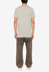 Rick Owens DRKSHDW Level Logo Crewneck T-shirt  Beige DU02D2250RNEP4_0809