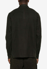 Rick Owens Long-Sleeved Work Shirt Dark Green RU02D6291FL_75