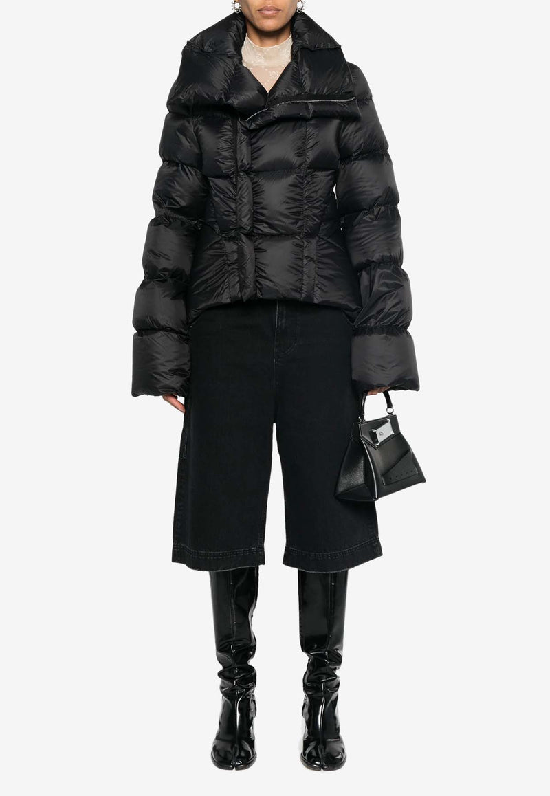 Rick Owens Naska High-Neck Padded Jacket  Black RP02D3746NPD3_09