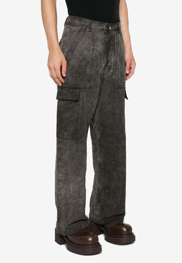 Rick Owens DRKSHDW Distressed Cargo Pants Gray DU02D2354MO_34