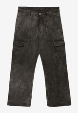 Rick Owens DRKSHDW Distressed Cargo Pants Gray DU02D2354MO_34