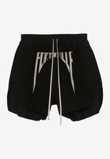 Rick Owens Graphic Embroidery Boxing Shorts Black RR02D6304TBEM7_0908