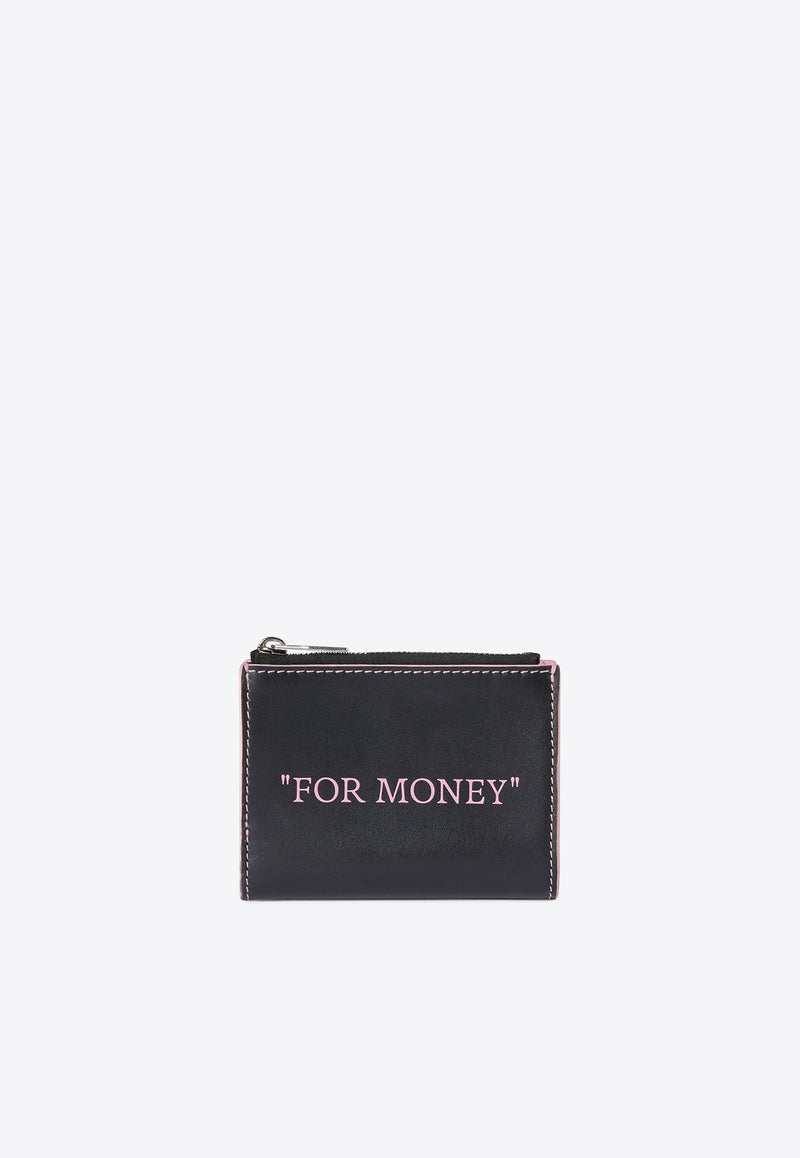 Off-White Quote Bookish Bi-Fold Zipped Wallet Black OWNC068F24LEA001_103B