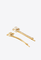 Off-White Arrow Hair Clip - Set of 2 Gold OWOE002F24MET001_7672